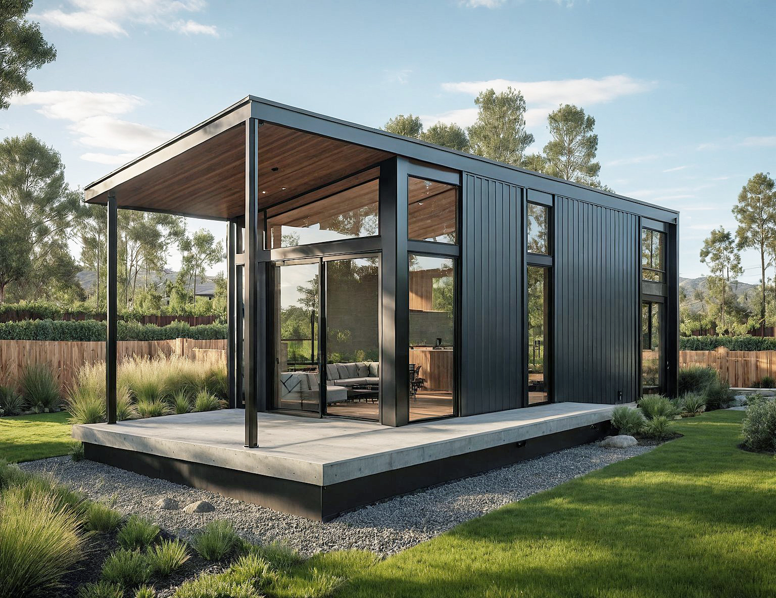 ADU Sola Vista in backyard PMRV Tiny Home