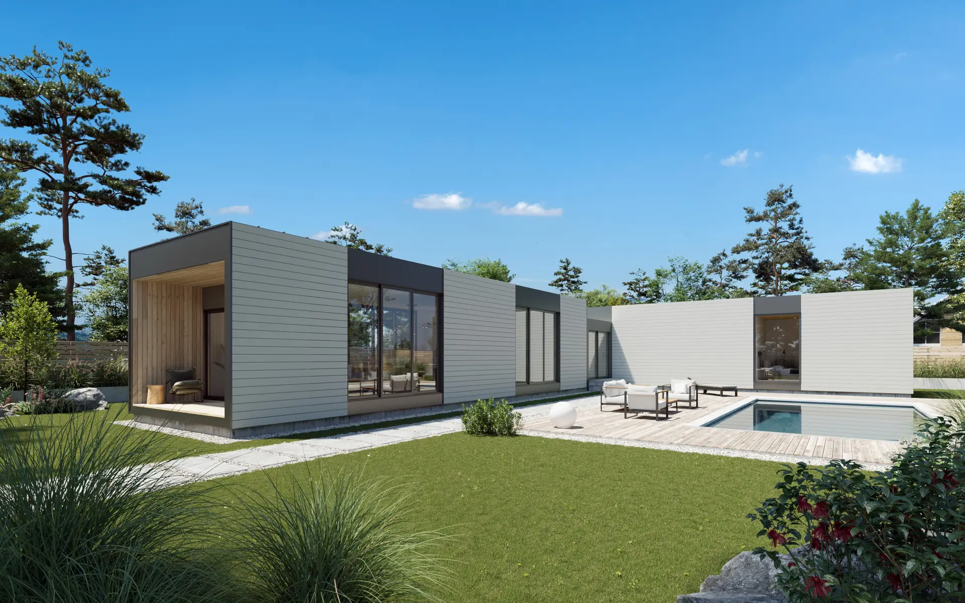 second home and freestanding dwelling with indoor outdoor living