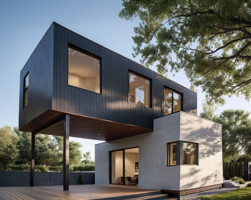 prefab house two story terrace 900